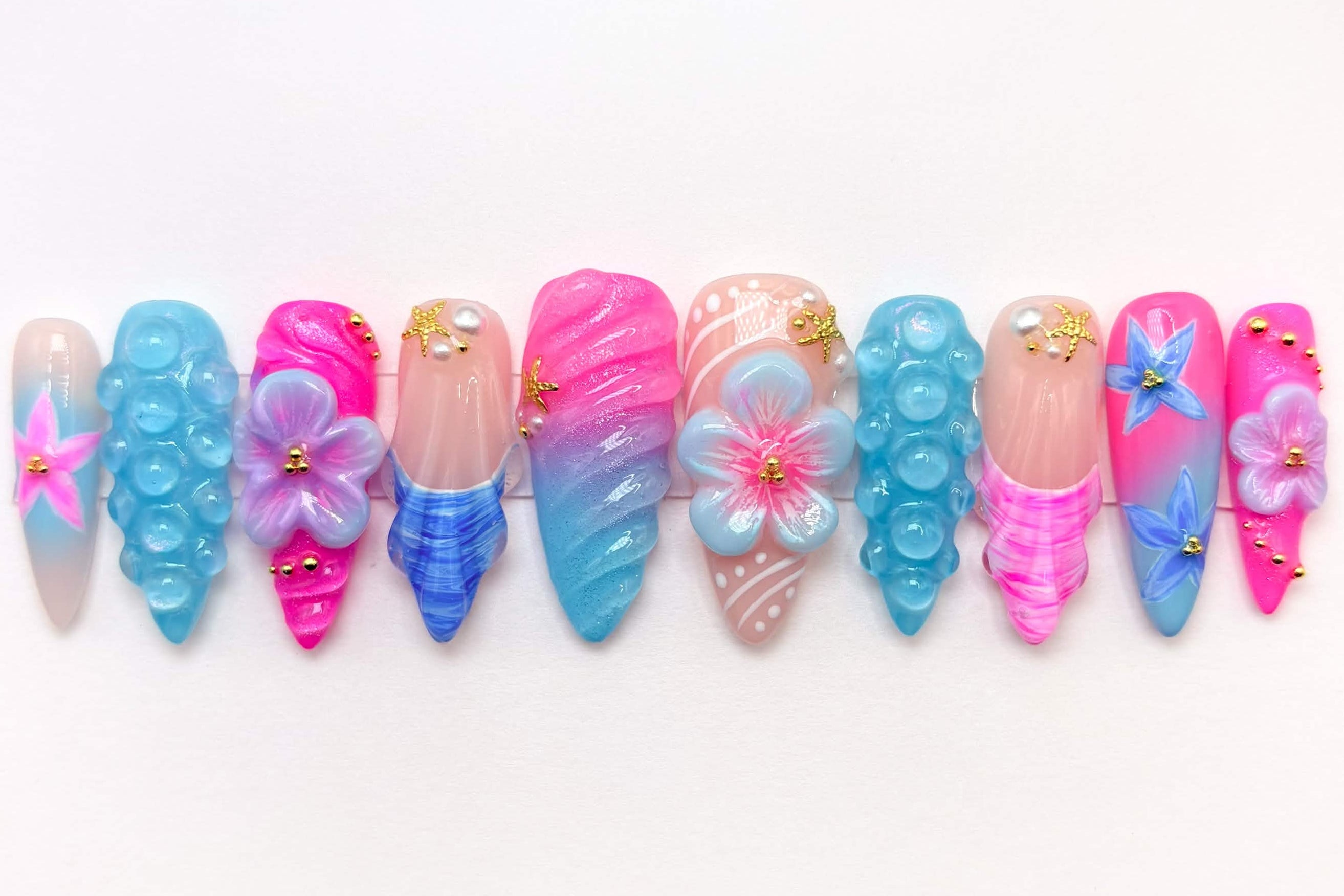Malibu Mermaid ♡ Press-on Nails